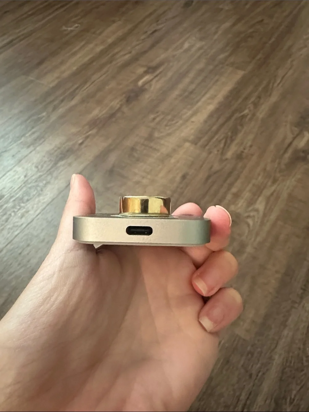 Oura Gen 4 Silver Pod Charger with Gold Magnetic Ring size 5 and 12 available